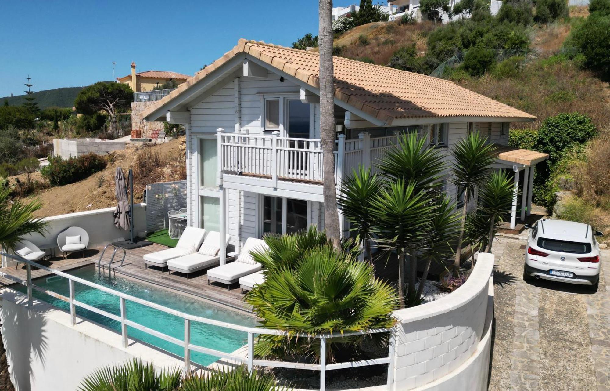 Increible Villa De Madera Con Vistas Al Mar Algeciras Bagian luar foto